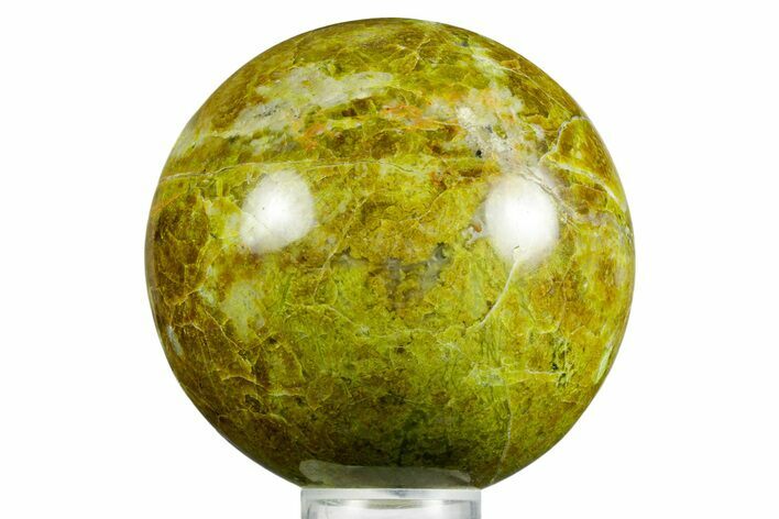 Polished Green Opal Sphere - Madagascar #361533